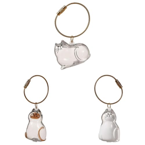 AZURAOKEY Schlüsselanhänger mit Tierhaarreliquien-Kapsel – Transparente Aufbewahrungsflasche for Katzenhaare & Gedenkgeschenk for Tierhalter, Sammler-Katzenhaarschlüsselanhänger-Flasche AZURAOKEY Schlüsselanhänger mit Tierhaarreliquien-Kapsel – Transparente Aufbewahrungsflasche for Katzenhaare & Gedenkgeschenk for Tierhalter, Sammler-Katzenhaarschlüsselanhänger-Flasche von AZURAOKEY