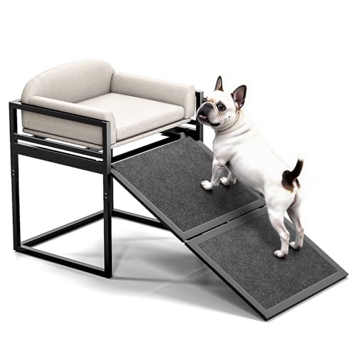 AZV Hundetreppen-Rampen, Sitzstühle für kleine Hunde, Stufen für Welpen, Katzen, Haustiere, um auf ein Hochbett zu steigen, mit Plattform, Büro, Fenster, Hundesofa, rutschfeste Dackelleiter AZV Hundetreppen-Rampen, Sitzstühle für kleine Hunde, Stufen für Welpen, Katzen, Haustiere, um auf ein Hochbett zu steigen, mit Plattform, Büro, Fenster, Hundesofa, rutschfeste Dackelleiter von AZV