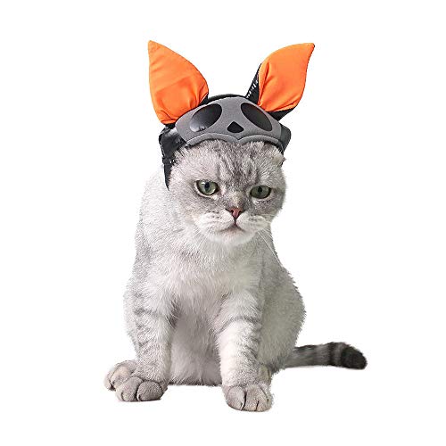 AZXAZ Halloween Katzen Kostüm Schläger Entwurfs-Hut Cosplay Halloween kleiden Oben Partei Versorgungs Haustier Halloween Kleidung Headwear Black & Orange an (M) von AZXAZ