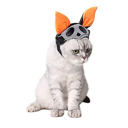 AZXAZ Halloween Katzen Kostüm Schläger Entwurfs-Hut Cosplay Halloween kleiden Oben Partei Versorgungs Haustier Halloween Kleidung Headwear Black & Orange an (S) von AZXAZ