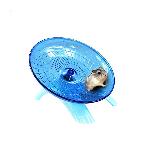 AZXAZ Hamster Running Wheel Spielzeug Kunststoff Abnehmbare Jogging-Übung Silent Spinner Kleintier Spielzeug für Rattenmaus Chinchillas Meerschweinchen Eichhörnchen (Blau) von AZXAZ