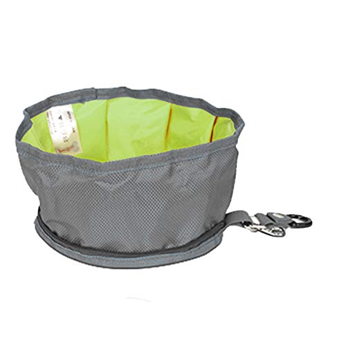 AZXAZ Hundeschüssel Faltbar Haustier Travel Bowl Tragbare Wasser und Futternäpfe Für Hunde Katzen Camping Wandern Tierzubehör (Grau) von AZXAZ