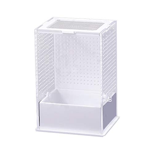 Acryl Reptilienzuchtbox Transparente Fütterungsbox Atmungsaktive Transportbox Terrarien Für Mantis Insects Reptile (12 x 10 x 20 cm) von AZXAZ