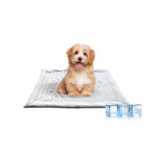 Aartner Kühlmatte Hund, Hundedecke Outdoor, Kühldecken zum Schlafen, Langlebige wasserdichte Kühlmatte für Hunde & Katzen im Sommer, Kein Wasser oder Kühlen Erforderlich (40 x 52cm) von Aartner