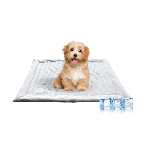 Aartner Kühlmatte Hund, Hundedecke Outdoor, Kühldecken zum Schlafen, Langlebige wasserdichte Kühlmatte für Hunde & Katzen im Sommer, Kein Wasser oder Kühlen Erforderlich (58 x 91cm) von Aartner