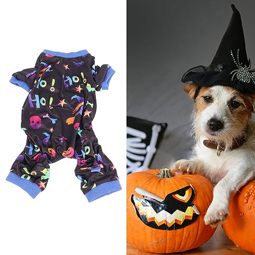 Aatraay Halloween-Hunde-Pyjama, Süßer, Stilvoller, Bequemer 4-beiniger Haustier-Overall für Halloween-Themenparty, Ferienhaus, Schlafen von Aatraay