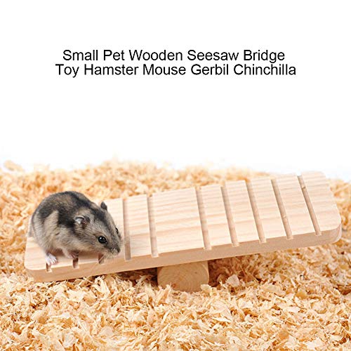 Aatraay Hamsterbrücke, Haustier-Rattenkäfig, 19 X 7 X 4, Kleines Haustier, Hölzerne Wippe, Brücke, Spielzeug, Hamster, Maus, Rennmaus, Chinchilla von Aatraay