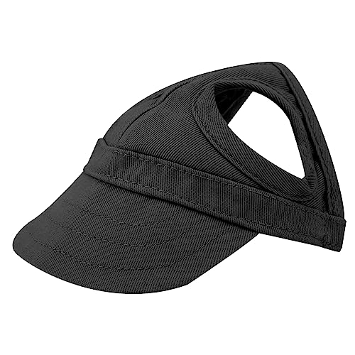 Aatraay Haustier Hund Katze Baseball Outdoor Cap Sunbonnet Verstellbare Streifen Sommer Reise Sport Hut (Haustierhut schwarz) von Aatraay