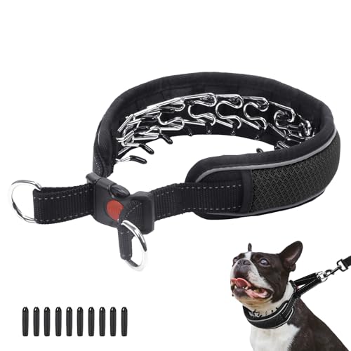 Martingale Halsband für Hunde, reflektierend, kein Ziehen, für große und mittelgroße Hunde, verstellbares Anti-Zieh-Hundehalsband für Training, Spazierengehen, strapazierfähiges Nylon-Schlupfhalsband von AaufiLux