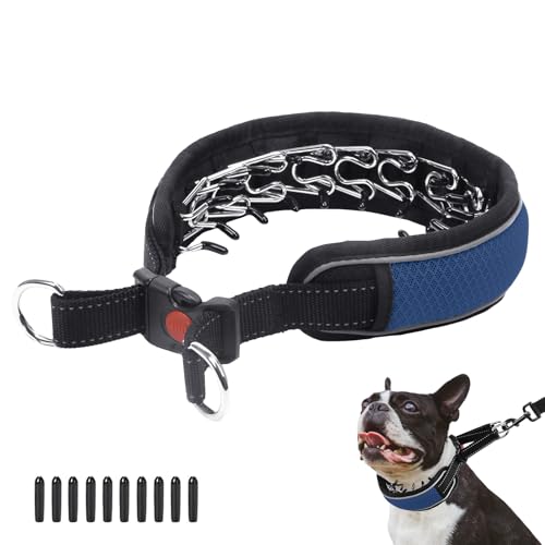 Martingale Halsband für Hunde, reflektierend, kein Ziehen, für große und mittelgroße Hunde, verstellbares Anti-Zieh-Hundehalsband für Training, Spazierengehen, strapazierfähiges Nylon-Schlupfhalsband von AaufiLux