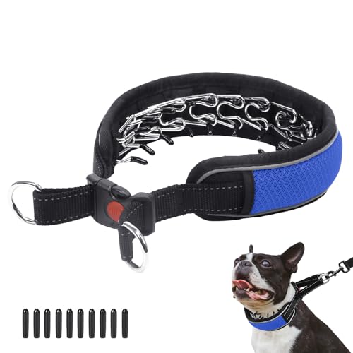 Martingale Halsband für Hunde, reflektierend, kein Ziehen, für große und mittelgroße Hunde, verstellbares Anti-Zieh-Hundehalsband für Training, Spazierengehen, strapazierfähiges Nylon-Schlupfhalsband von AaufiLux