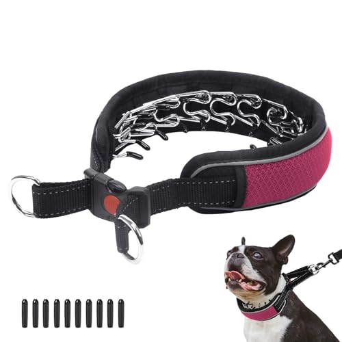 Martingale Halsband für Hunde, reflektierend, kein Ziehen, für große und mittelgroße Hunde, verstellbares Anti-Zieh-Hundehalsband für Training, Spazierengehen, strapazierfähiges Nylon-Schlupfhalsband von AaufiLux