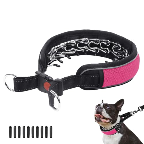 Martingale Halsband für Hunde, reflektierend, kein Ziehen, für große und mittelgroße Hunde, verstellbares Anti-Zieh-Hundehalsband für Training, Spazierengehen, strapazierfähiges Nylon-Schlupfhalsband von AaufiLux