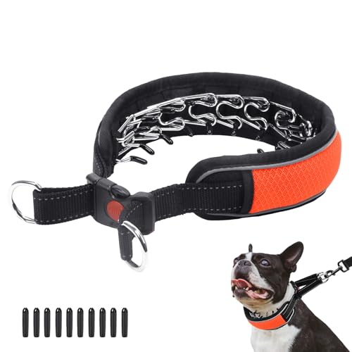 Martingale Halsband für Hunde, reflektierend, kein Ziehen, für mittelgroße und große Hunde, verstellbares Anti-Zieh-Hundehalsband für Spaziergänge, Training, strapazierfähiges Nylon-Schlupfhalsband von AaufiLux