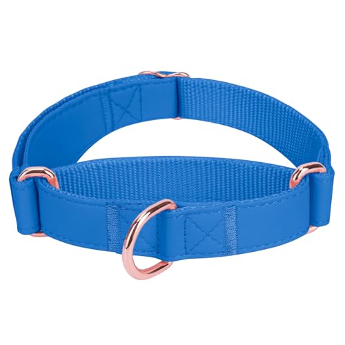 Martingale-Hundehalsband aus weichem Leder, verstellbar, rotgold, limitierte Schlupfhalsbänder [leicht zu reinigen], stilvolles, langlebiges strapazierfähiges Nylon, kein Ziehen, Trainingshalsband für von AaufiLux