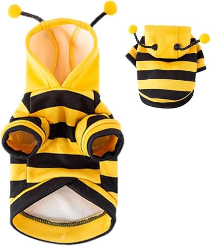 Aayahakawa Bienen-Hundekostüm, Katzenkostüm, Bienenkostüm, Halloween-Hundekostüm, weiches Haustier-Kostüm, Halloween, Weihnachten, Cosplay, Kostüm, Cosplay-Kleidung (L) von Aayahakawa
