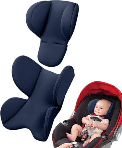 Aayahakawa Kopfstütze für Neugeborene im Autositz, Kopf- und Nackensitz-Einlage, Körperstütze, Kopfstütze, Autositz-Nackenkissen für Autositze, Kinderwagen, Babywagen, Liege (violettblau+) von Aayahakawa