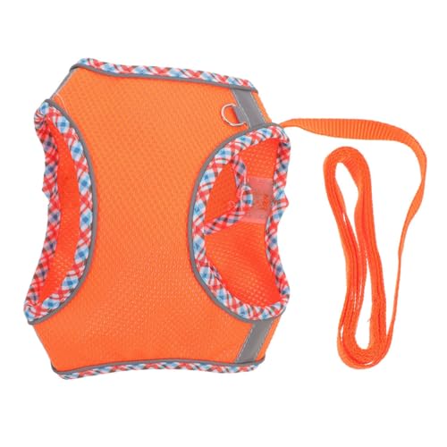 1 Satz Transportbox für Haustiere Körperpflege im Freien Geschirr Gehen Hundegürtel Gurt für kleine Hunde Hundekabelbaum Leine Haustierkabelbaum Polyester Orange von Abaodam
