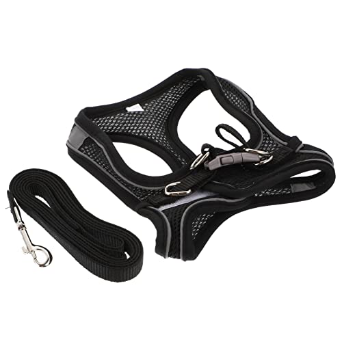 1 Set Katzengeschirr-Set mit Leine, reflektierende Laufweste für Outdoor-Aktivitäten, Flucht-Design, weiches, atmungsaktives Material, geeignet für Katzen und Kätzchen 1 Set Katzengeschirr-Set mit Leine, reflektierende Laufweste für Outdoor-Aktivitäten, Flucht-Design, weiches, atmungsaktives Material, geeignet für Katzen und Kätzchen von Abaodam