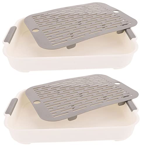 2Stücke Meerschweinchen Toilette Quadratische Abnehmbare Plastik Toiletten für Kleintiere für Hamster Chinchillas Leck Design 2Stücke Meerschweinchen Toilette Quadratische Abnehmbare Plastik Toiletten für Kleintiere für Hamster Chinchillas Leck Design von Abaodam
