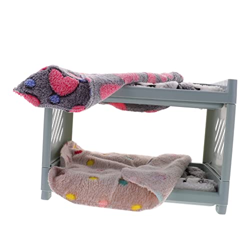 Abaodam 1 Satz Doppelschichtige Haustierbett für Hamster und Kaninchen Abnehmbares Design Bequemes Nest für Kleintiere Bett Matten und Decken Zufällige Farben Zufällige Abaodam 1 Satz Doppelschichtige Haustierbett für Hamster und Kaninchen Abnehmbares Design Bequemes Nest für Kleintiere Bett Matten und Decken Zufällige Farben Zufällige von Abaodam