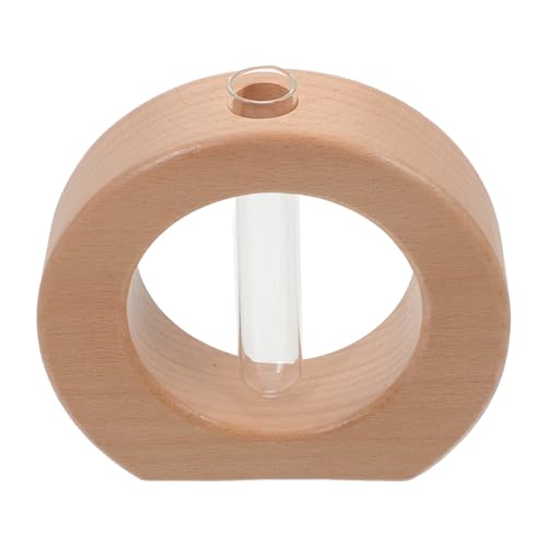 Abaodam Reagenzglasvase Mit Holzständer Glas Pflanzer Für Hydrokultur Vasen-dekor Für Tisch Und Zuhause Mit Ständer Für Pflanzen-stecklinge von Abaodam