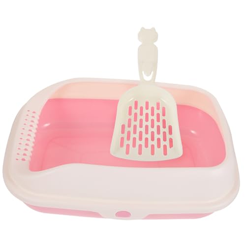 Abaodam 1 Satz Katzenklo Halbgeschlossene Katzentoilette für Kitten mit Schaufel Praktische Geräumige und Pflegeleichte Katzenstreu Lösung von Abaodam