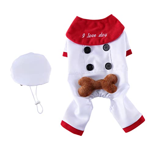 Abaodam 1 Satz Kleidung für Haustiere Spaß Weihnachten Hund Halloween Kostüm Party Outfits UPS weihnachtsdeko Lustige Hundekleidung Haustierurlaubskleidung Polyester Weiß von Abaodam