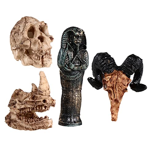 Abaodam 1 Satz Schädel Dekoration für Reptilien Haltung Kreative Harz Ornamente für Terrarien Schädelfiguren Rhino Ziege Mensch für Abaodam 1 Satz Schädel Dekoration für Reptilien Haltung Kreative Harz Ornamente für Terrarien Schädelfiguren Rhino Ziege Mensch für von Abaodam