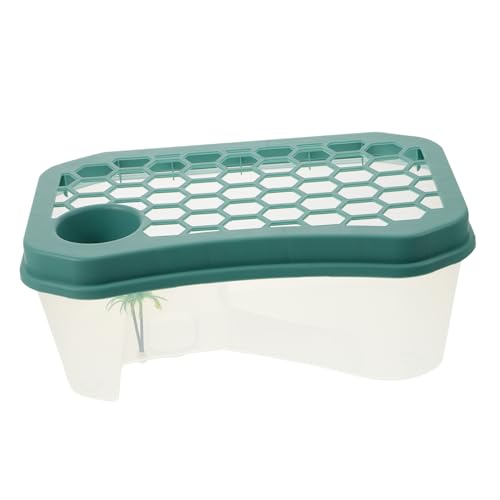 Abaodam 1 Satz Turtle Aquarium Multifunktionales Schildkrötenbecken mit Plattform für Aufzucht Fütterung und Sonnenbaden Teiliges in Weiß und Blau aus PP Material von Abaodam