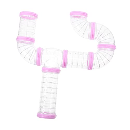 Abaodam 1 Set DIY Hamster Labyrinth Tunnel Pink Connector Kit für kleine Haustiere Leicht zu reinigender Rattenkäfig Zubehör für Zwerghamster, Mäuse und Rennmäuse Abaodam 1 Set DIY Hamster Labyrinth Tunnel Pink Connector Kit für kleine Haustiere Leicht zu reinigender Rattenkäfig Zubehör für Zwerghamster, Mäuse und Rennmäuse von Abaodam