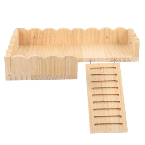 Abaodam 1 Set Hamsterplattform aus Holz mit Leiter, stabiler Tierkäfig für Meerschweinchen, Hamster, sicheres Naturholz, einfach zu installieren für aktive Spielbereicherung Abaodam 1 Set Hamsterplattform aus Holz mit Leiter, stabiler Tierkäfig für Meerschweinchen, Hamster, sicheres Naturholz, einfach zu installieren für aktive Spielbereicherung von Abaodam