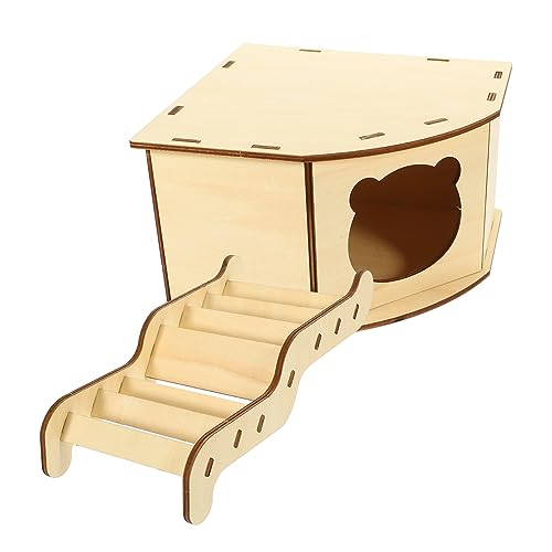 Abaodam Hamsterhütte Aus Holz Versteck Leiter Meerschweinchennest für Kleintiere Abaodam Hamsterhütte Aus Holz Versteck Leiter Meerschweinchennest für Kleintiere von Abaodam