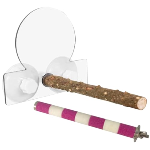 Abaodam 1 Set Saugnapf-Vogelständer für Papageien, Sittiche, Aras, langlebiger Vogel-Trainingsstab mit Kauwiderstand, für Indoor-Abenteuer und Erkundungen Abaodam 1 Set Saugnapf-Vogelständer für Papageien, Sittiche, Aras, langlebiger Vogel-Trainingsstab mit Kauwiderstand, für Indoor-Abenteuer und Erkundungen von Abaodam