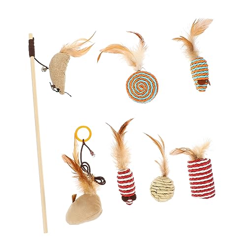 Abaodam 1 Set bezaubernder, verschleißfester, interaktiver Katzenstab, Mäuse, leuchtende Farben für Spielzeit, Katzenzubehör für Unterhaltung Abaodam 1 Set bezaubernder, verschleißfester, interaktiver Katzenstab, Mäuse, leuchtende Farben für Spielzeit, Katzenzubehör für Unterhaltung von Abaodam