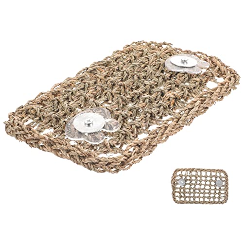Abaodam 1 Set natürliches Kaninchenkauen mit Grasmatte, Befestigungszubehör, verschleißfestes Häschen für Innenkäfige für Haustiere wie Hamster und Meerschweinchen Abaodam 1 Set natürliches Kaninchenkauen mit Grasmatte, Befestigungszubehör, verschleißfestes Häschen für Innenkäfige für Haustiere wie Hamster und Meerschweinchen von Abaodam
