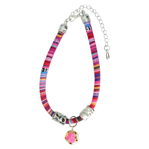 Abaodam 1 Stück Bohemian Katzenhalsband mit Glöckchen Verstellbares Halsband für Kätzchen Geeignet für Haustiere Modisches Design für Täglichen Gebrauch und Besondere Anlässe Abaodam 1 Stück Bohemian Katzenhalsband mit Glöckchen Verstellbares Halsband für Kätzchen Geeignet für Haustiere Modisches Design für Täglichen Gebrauch und Besondere Anlässe von Abaodam