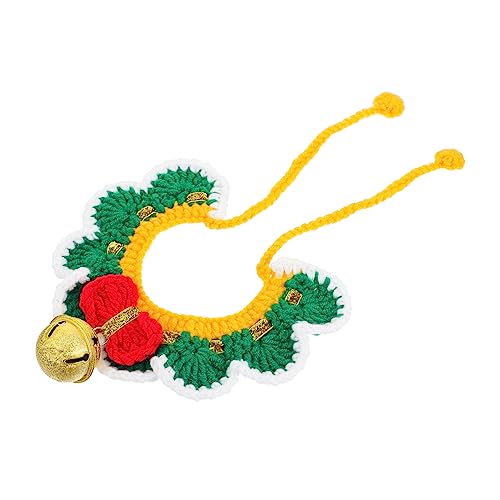 Abaodam Süßes Strickhalsband Für Katzen Und Hunde Weihnachten Neujahr Haustierzubehör Verstellbares Katzenhalsband Glocke Haustierbedarf von Abaodam