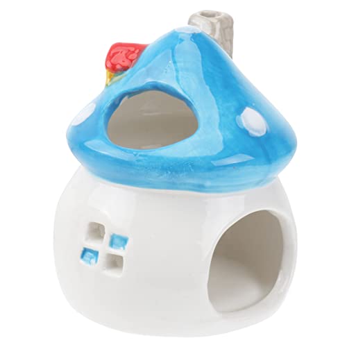 Abaodam 1 Stück Hamster Nest Aus Keramik Hamster Cooles Nest Hamsternest Keramik Hütte Hamsterhöhle Unterschlupf Hamster Unterschlupf Haustierkäfig Hamster -versteck Tierheim Blue von Abaodam
