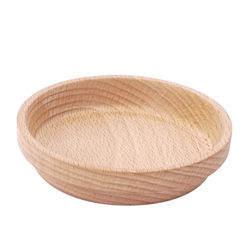 Abaodam 1 Stück Hamsterschale aus Holz Schüssel Futterspender Fütterung klein Futternapf für Haustiere Zucht tierfutter pet Supplies haustierbedarf Katzenfutter hölzerne Futterstelle Buche von Abaodam