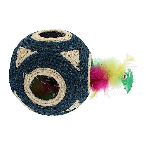 Abaodam Katzenspielzeug Sisal Ball Mit Löchern Und Schleifen Für Krallen Und Kauen Haustierball Spielzeug Für Katzen von Abaodam