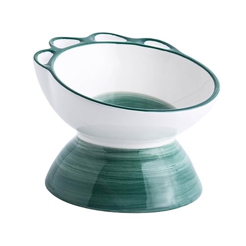 Abaodam 1 Stück Haustiernapf selbst Futterspender erhöhte Futternäpfe für Katzen Welpe Katzennäpfe pet Water Bowl pet Bowl Haustiere Dinosaurier-Krallen-Hundenapf Katzennapf Keramik Green von Abaodam