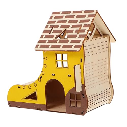 Abaodam Hamster Spielzeug aus Holz Hamster Käfig Hütte Spielplattform für Zwerghamster Gemütlicher Rückzugsort Nachhaltiges Hamsterzubehör Stressfreies Versteckhaus für Kleintiere Abaodam Hamster Spielzeug aus Holz Hamster Käfig Hütte Spielplattform für Zwerghamster Gemütlicher Rückzugsort Nachhaltiges Hamsterzubehör Stressfreies Versteckhaus für Kleintiere von Abaodam