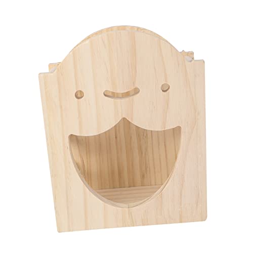 Abaodam 1 Stück Kaninchengrasbecken Heu Trog Häschen-Feeder Hasenfutter Nager Futterstation Nager Grasrack Essen Gestell für Meerschweinchen Futterautomat für Haustiere hölzern Beige von Abaodam