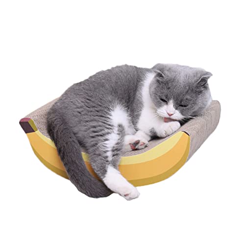 Abaodam 1 Stück Katzen Kratzbrett Banane Form Wellenstruktur für Katzen zur Krallenpflege Kratzmatte Gelb Abaodam 1 Stück Katzen Kratzbrett Banane Form Wellenstruktur für Katzen zur Krallenpflege Kratzmatte Gelb von Abaodam