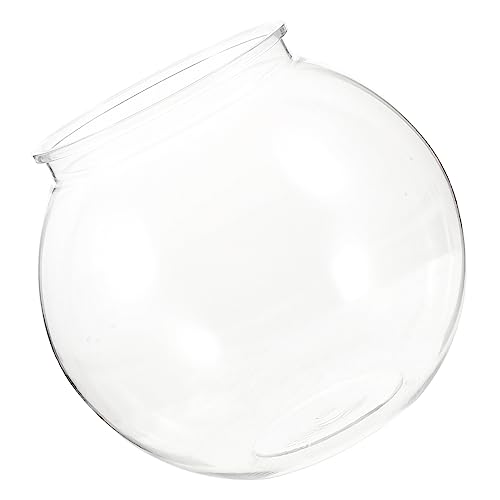 Abaodam 1 Stück Kleiner Transparenter Kunststofffischbehälter Rundes Aquarium für Goldfische Dekoratives Tisch Aquarium für Zuhause und Pflanzen Hochtransparent und Platzsparend von Abaodam