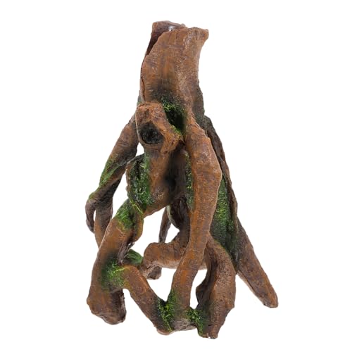 Abaodam 1 Stück Kreatives Aquarium Stumpenornament aus Sicherem Resin Fischtank Dekoration für Aquarien Bietet Versteck und Spielmöglichkeiten für Ihre Fische Natürliche von Abaodam