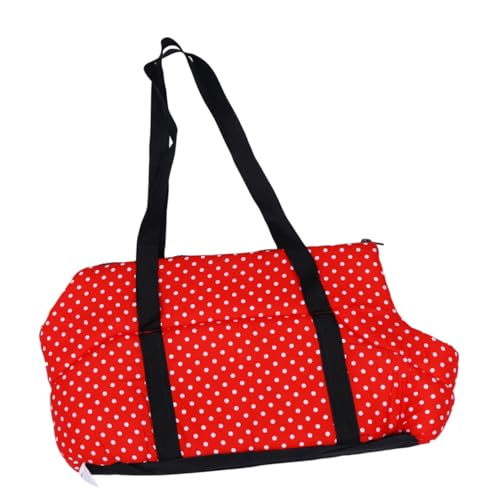 Abaodam 1 Stück Pet Backpack für Hunde Große Tragetasche Rot Atmungsaktiv und Bequemer Schultergurt für Reisen und Outdoor Aktivitäten Haustiertrage für Einfache Handhabung von Abaodam