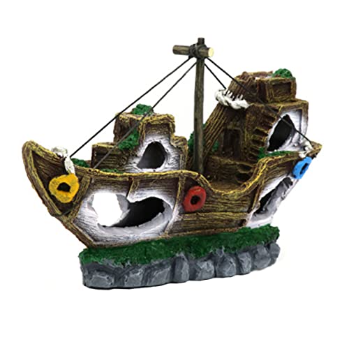 Abaodam 1 Stück Piratenschiff-Ornamente Dekoration Aquarium Piratenschiff Fisch Schiffswrack Aquarium Mit Piratenmotiv Nautisch Thematisch Aquariumlandschaftsbau Harz Abaodam 1 Stück Piratenschiff-Ornamente Dekoration Aquarium Piratenschiff Fisch Schiffswrack Aquarium Mit Piratenmotiv Nautisch Thematisch Aquariumlandschaftsbau Harz von Abaodam