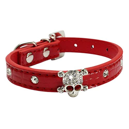 Abaodam 1 Stück Strasshundkette Kragen Party Gruselig Halloween Haustier Hundehalsbänder Für Mittelgroße Hunde Hundehalsband Für Hunde Schädelhund Name Gotisch Rot Pu Abaodam 1 Stück Strasshundkette Kragen Party Gruselig Halloween Haustier Hundehalsbänder Für Mittelgroße Hunde Hundehalsband Für Hunde Schädelhund Name Gotisch Rot Pu von Abaodam